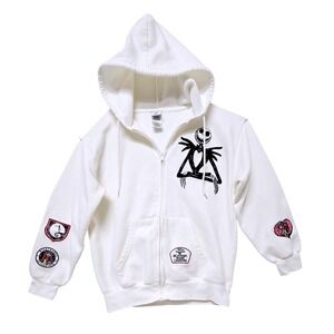 Disney Nightmare Before Christmas White Hoodie -‎ Size Large
